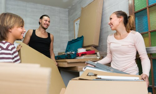 Removal team preparing a customer booking for a UK moving service