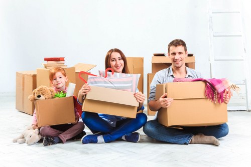 Small van transport for boxes and household items in SW5