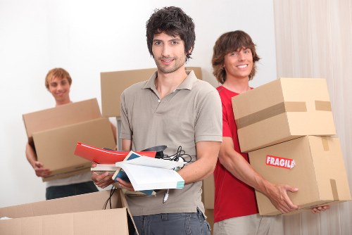 Packed boxes and moving supplies ready for a house move