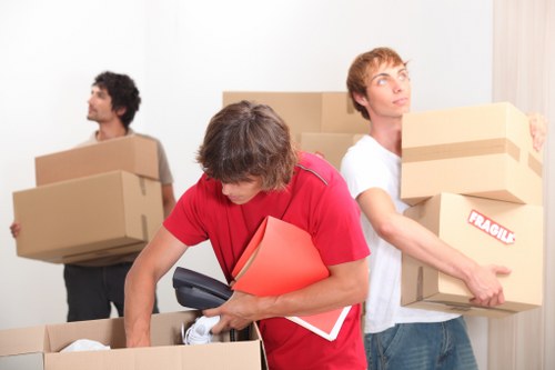 Loading items into a removal van for a local West London move