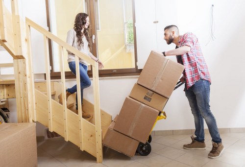 Loading furniture for a move near Earls Court