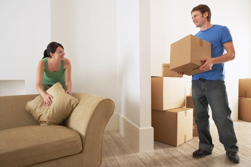 Packing and loading items during a professional removal service